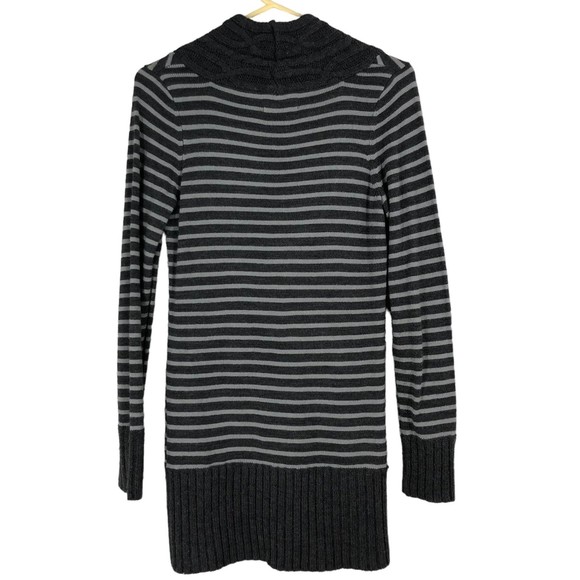 Vintage 90s-Y2K Long-Sleeve Sweater Dress, Cable Knit Neckline Stripes, SZ M - Picture 6 of 7